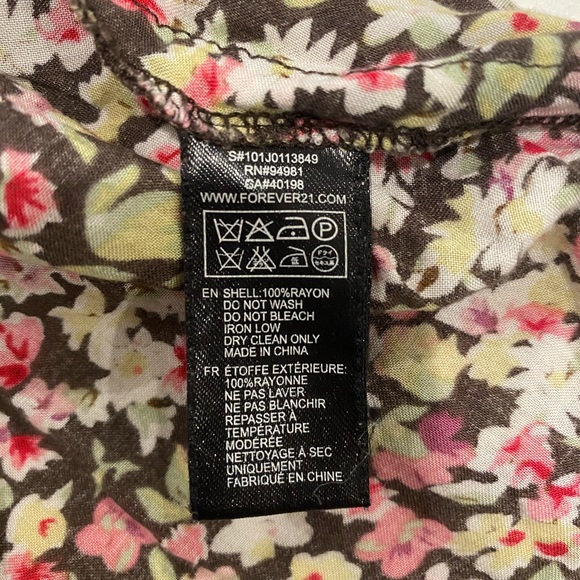 Forever 21 Floral Mini Dress Size Small - Picture 3 of 3